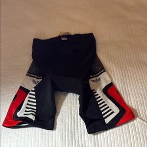 Lycra Black and Red Cycling Shorts for men size M